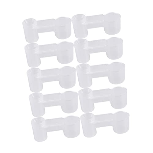 Yardwe 10 Stück Teiliges Vogelfutterspender Robustem Kunststoff Doppelte Trinköffnungen Spritzwassergeschützt Einfache Reinigung Geeignet für Wellensittiche Papageien und Kleine Vögel von Yardwe