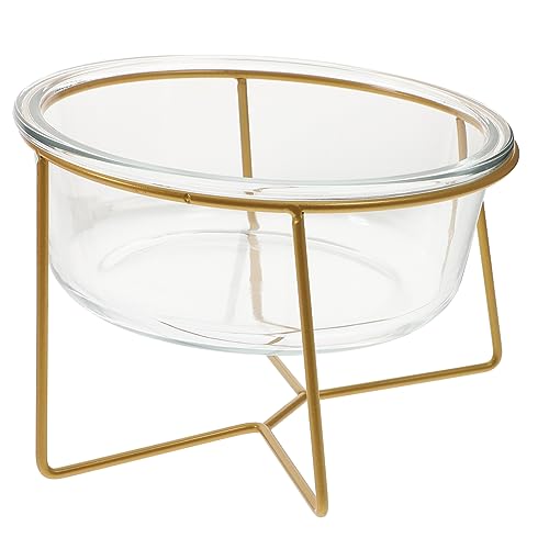 Yardwe 1Stk Haustiernapf aus Glas Hundenäpfe Katzenfutter Futternapf für Welpen Katzennäpfe für Futter und Wasser Schüssel pet Water Bowl Dog Food Bowl Heimtierbedarf Katzennapf Eisen von Yardwe