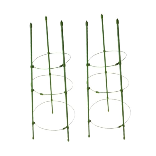 Yardwe 2 Sätze Rankhilfe für Kletterpflanzen Rostfreie Gartenstütze aus Pulverbeschichtetem Metall für Tomaten Paprika Auberginen Gemüse Stabiles Pflanzenklettergerüst von Yardwe