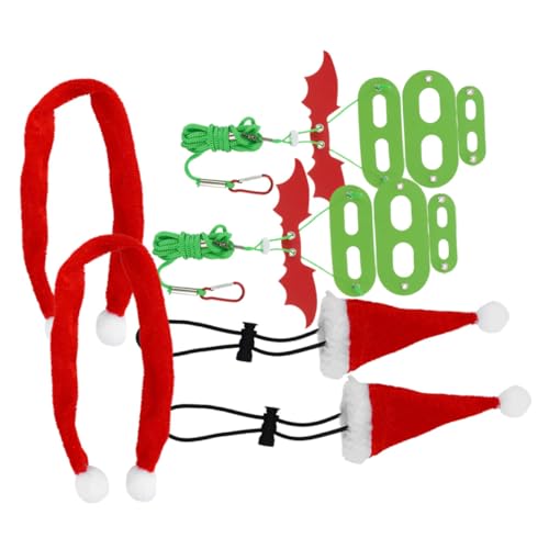 Yardwe 2 Sätze Weihnachts Reptilien Leine mit Verstellbarem Bearded Dragon Geschirr Inklusive Festlicher Hut Schal Sichere Geckoleine für Outdoor Spaziergänge und Festliche Ausflüge Yardwe 2 Sätze Weihnachts Reptilien Leine mit Verstellbarem Bearded Dragon Geschirr Inklusive Festlicher Hut Schal Sichere Geckoleine für Outdoor Spaziergänge und Festliche Ausflüge von Yardwe