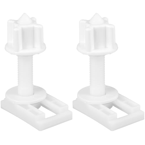 Yardwe 2 Sets Toilettensitzschrauben Und -muttern: Set D, Toilettensitzscharnierschrauben aus Kunststoff mit Unterlegscheiben für Einfache Installation Und Austausch von Yardwe