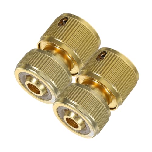 Yardwe 2 Stück Aluminiumlegierung Wasser Schlauchadapter mit Kupferbeschichtung Verbindungsstück für Haushaltsinstallationen Hochwertige Schnellkupplung für Bewässerungssysteme von Yardwe
