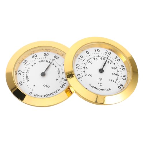 Yardwe 2 Stück Mini Temperatur Feuchtigkeitsmonitor Klein und Tragbar mit wertanzeige Präzises Hygrometer für Gitarrenkoffer Gewächshaus Terrarium Haushalt Büro und Lager von Yardwe