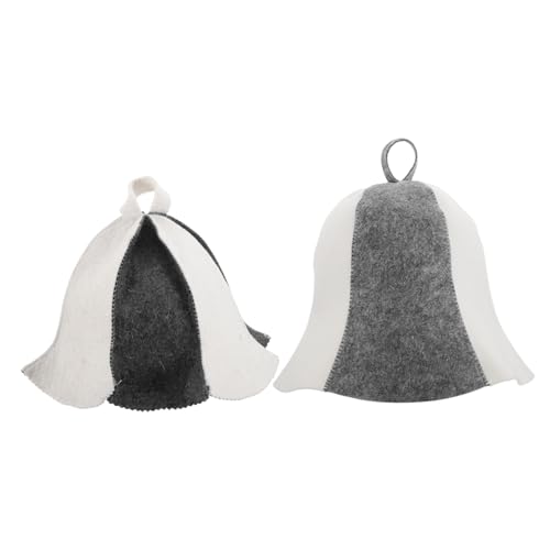 Yardwe 2 Stück Sauna Hut Filz für Damen und Herren Dicke Absorbierende Wärmeisolierung Badezimmer Zubehör für Russisches Dampfbad und Spa von Yardwe