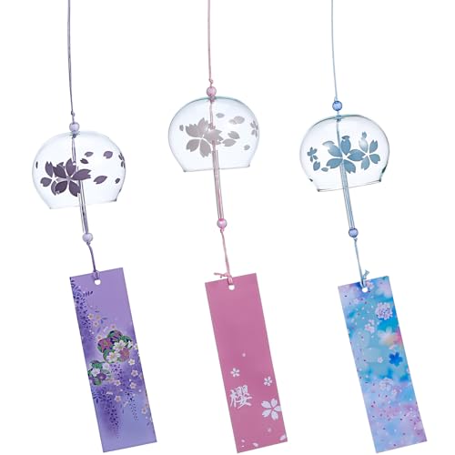 Yardwe 3 STK Japanisches Windspiel Japanische Windglocke Asiatisch Japanische Windspiele Fosh Fisch Windspiel Sehr Außen Glockenspiel Draussen Kleines Windspiel Kampana Glas von Yardwe