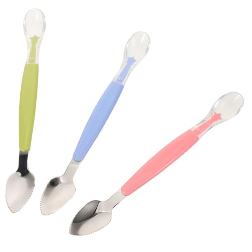 Yardwe 3 Stück Teiliges Breilöffel Doppelseitiger und Sanfter Fütterungslöffel für Junge Mädchen Bunte Löffel für Sichere Beikostzufuhr Reisefreundlich und Langlebig Yardwe 3 Stück Teiliges Breilöffel Doppelseitiger und Sanfter Fütterungslöffel für Junge Mädchen Bunte Löffel für Sichere Beikostzufuhr Reisefreundlich und Langlebig von Yardwe