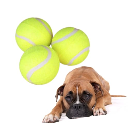 Yardwe 3 Stück Teiliges Hundespielzeug Tennisball aus Langlebigem Gummi Interaktives Kauspielzeug für Training Apportieren und Zahnpflege Geeignet für Aggressive Kauer Hunderassen Yardwe 3 Stück Teiliges Hundespielzeug Tennisball aus Langlebigem Gummi Interaktives Kauspielzeug für Training Apportieren und Zahnpflege Geeignet für Aggressive Kauer Hunderassen von Yardwe