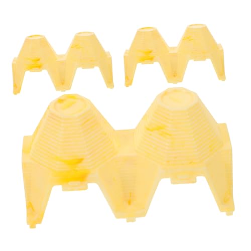 Yardwe 3 Stück Teiliges Reptilienversteck Gelb Feuchtigkeitsregulierendes Hideout für Kleine Echsen und Grillen Sicheres Rückzugsgebiet für Naturnahe Terrariengestaltung Vielseitig von Yardwe