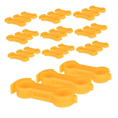 Yardwe 30 Stück Teiliges Küken Beinspangen aus Kunststoff Verstellbare Vogelbeinbandage zur Korrektur von Spreizbeinen bei Neugeborenen Küken Enten Wachteln und Papageien Gelb Geeignet von Yardwe