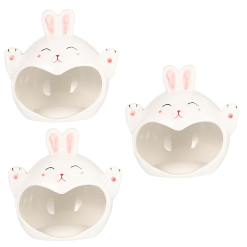Yardwe 3St Hamster Nest aus Keramik gerüche neutralisieren Easy putz Schlafnest für Hamster Tierkäfigverzierung Cartoon-Meerschweinchen-Bett meerschweinchen Bett drinnen Hase Haustierbett von Yardwe