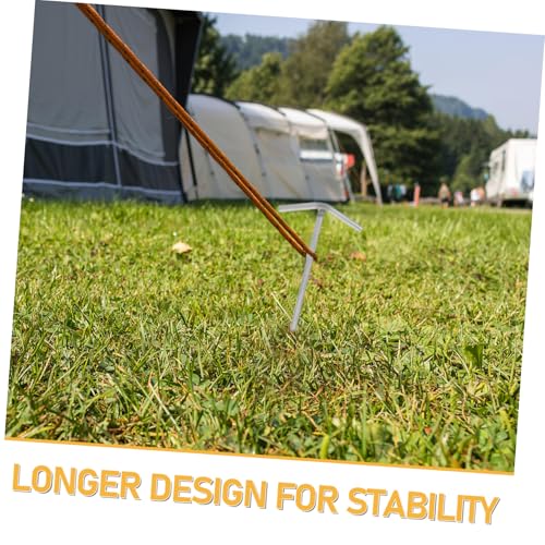 Yardwe 4 Stück Schwere Edelstahl Zeltpflöcke T-Form Bodenanker Winddicht Vielseitig für Camping Zelte Markisen Grasland Strand und Garten Outdoor Boden Nägel Yardwe 4 Stück Schwere Edelstahl Zeltpflöcke T-Form Bodenanker Winddicht Vielseitig für Camping Zelte Markisen Grasland Strand und Garten Outdoor Boden Nägel von Yardwe