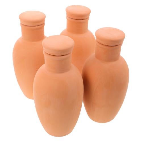 Yardwe 4 Stück Terrakotta Selbstbewässerungsspikes Set Automatisches Bewässerungssystem für und Außenpflanzen Lösung für Gesunde Wurzelentwicklung und Zeitsparendes Gießen von Yardwe
