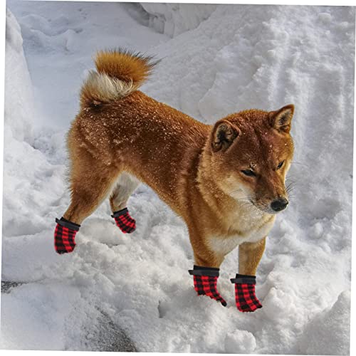 Yardwe 4 Stück rutschfeste Hundesocken mit Weihnachtlichem Design Atmungsaktiv Schützend und Wärmeisolierend für Kleine Hunde als Pfotenschutz im Innen und Außenbereich Yardwe 4 Stück rutschfeste Hundesocken mit Weihnachtlichem Design Atmungsaktiv Schützend und Wärmeisolierend für Kleine Hunde als Pfotenschutz im Innen und Außenbereich von Yardwe