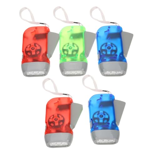 Yardwe 5 Stück Taschenlampe Federstange Für Hunde Feuerfackel Notfall Taschenlampe Notlicht Kleine Taschenlampe LED Taschenlampe Camping Taschenlampe Handkurbel Laterne von Yardwe