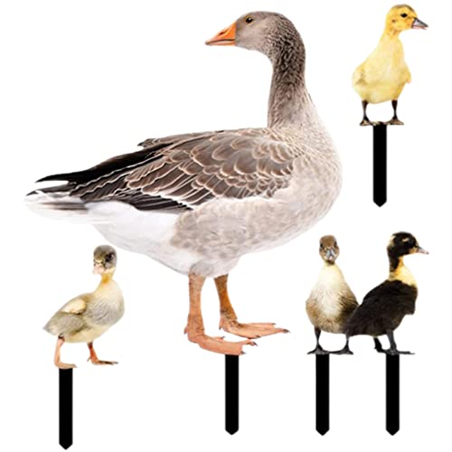 Yardwe 5 Stücke Enten Deko Stecker Gartenstecker Ente Dekofigur Osterdeko Ente Statue Gänse Gartenfigur Acryl Gartendeko Frühlingsdeko für Zuhause Rasen Hof Ostern Deko Schwarz von Yardwe