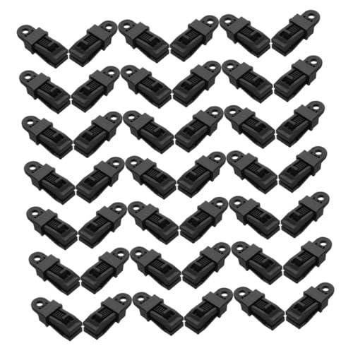 Yardwe 50 Stück Heavy Duty Zeltclips Windfeste Planenklammern für Outdoor Camping und Markisen Robuste Befestigungsclips für Zelt und Planenmanagement von Yardwe
