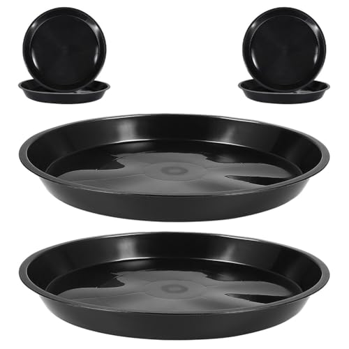 Yardwe 6 Pflanzenuntersetzer: 30 cm große Tropfschalen für Blumentöpfe – runde Pflanzgefäß-Unterschale aus Kunststoff – schwarzer Pflanzgefäß-Wasserfänger für Blumentöpfe im Innenbereich, Yardwe 6 Pflanzenuntersetzer: 30 cm große Tropfschalen für Blumentöpfe – runde Pflanzgefäß-Unterschale aus Kunststoff – schwarzer Pflanzgefäß-Wasserfänger für Blumentöpfe im Innenbereich, von Yardwe
