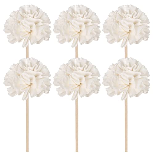 Yardwe Diffuser Sticks Blumen 6 Stück Rattan Aromatherapie Duftstäbchen mit Künstlichen Chrysanthemen Blumen 4,5cm für Raumduft und Dekoration Geeignet für Zuhause Büro Auto von Yardwe