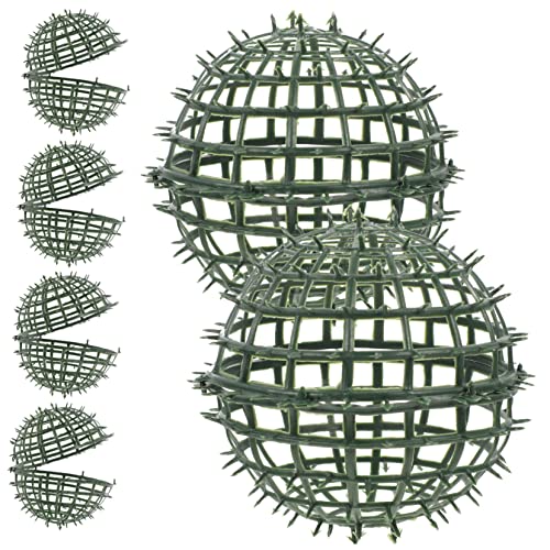 Yardwe 6st Blumenarrangement Formschnitt Aus Kunststoff Pflanzengestell Aus Kunststoff Laub Topiary-käfig Blumen-Topiary-kugelrahmen Stützkäfig Aus Buchsbaum Künstlich 3D Plastik von Yardwe