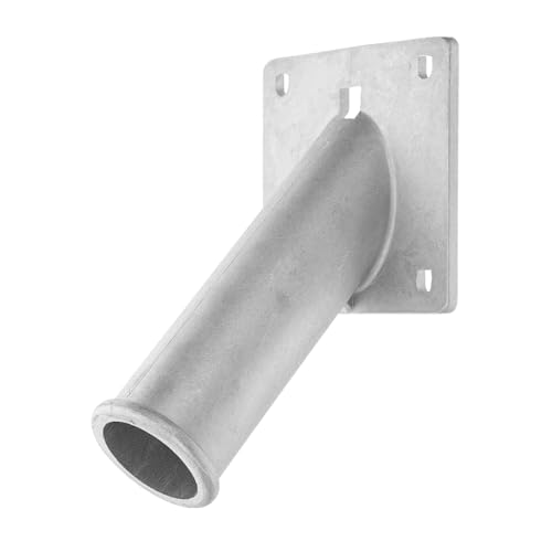 Yardwe Aluminium Fahnenmast Halter Outdoor Flaggenhalter Wandhalterung Wetterfest Leicht Robust Graue Basis für Garten Terrasse Außenbereich von Yardwe