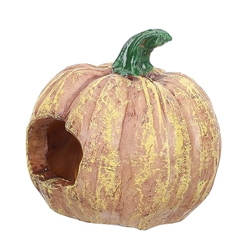 Yardwe Aquarium Ornament Kürbis Haus Garnelen Versteck Deko Fisch Unterschlupf Attraktive Landschaftsdekoration für Süßwasser Aquarien von Yardwe