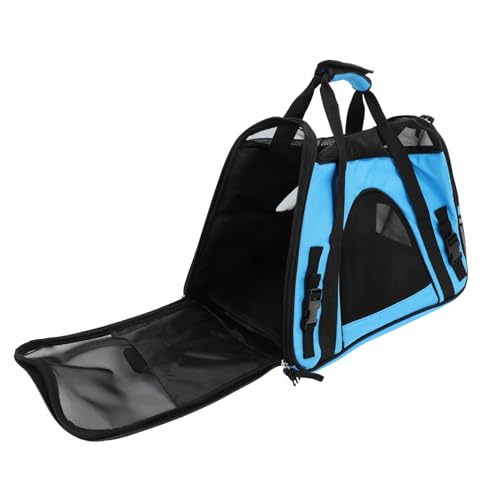 Yardwe Atmungsaktive Haustier Tragetasche mit Weichem Kissen Großer Hundetasche für Katzen und Hunde Outdoor Handtasche mit Komfortablem Sitz Inklusive Blauem Polster von Yardwe