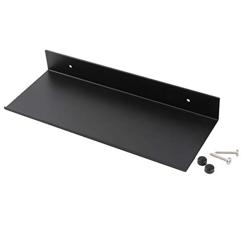 Yardwe Schwarz Badezimmerablagen Wand Montiert Badezimmer Regal Veranstalter Platzsparend Rostfrei Extra Starke Schwimmregale Lagerregal Dusche Wangel Duschkorb 30cm von Yardwe