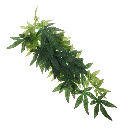 Yardwe Blätter Simulation Terrarium Reptil Tank Zubehör Schlange Gecko Frosch Lebensraum Pflanzen von Yardwe