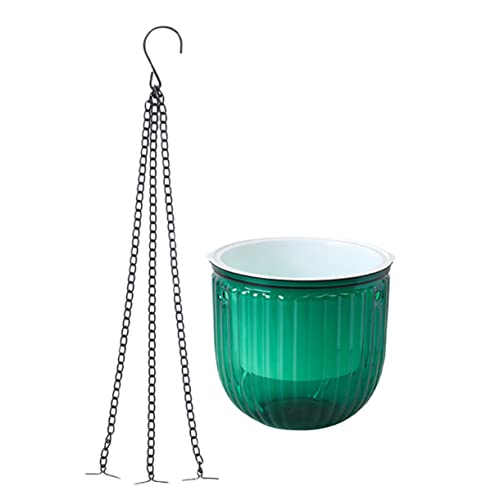 Yardwe Hängender Blumentopf Mit Automatischer Bewässerung Pflanzgefäß Mit Drainage Hängendes Pflanzgefäß Für Draußen Behälter Mit Aufhängeketten Für Fenster Und Innenräume von Yardwe