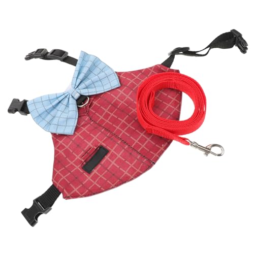 Yardwe Bunny Gentleman Set bequemes Hasengeschirr dekoratives Hasengeschirr kleine Tierleinen kleines Hasenleinen und Geschirre Kaninchenleine Hasen-Outfit Stoff rot Yardwe Bunny Gentleman Set bequemes Hasengeschirr dekoratives Hasengeschirr kleine Tierleinen kleines Hasenleinen und Geschirre Kaninchenleine Hasen-Outfit Stoff rot von Yardwe