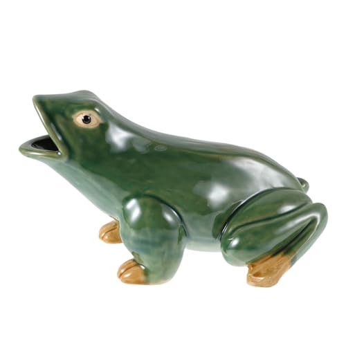 Yardwe Dekorative Froschstatue mit Wasserfunktion für Aquarium und Gartenteich für Stilvolle Garten von Yardwe
