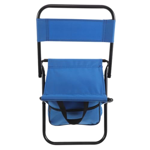 Yardwe Faltbarer Outdoor Hocker mit Rückenlehne Leichter Campingstuhl für Angeln Strand und Wandern Tragetasche und Unterer Aufbewahrungstasche für Reisen und Freizeitaktivitäten von Yardwe