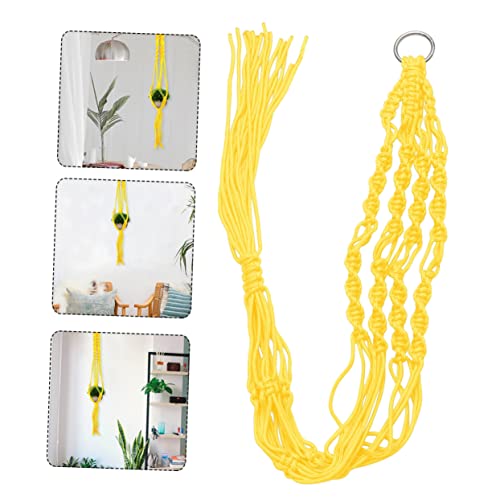 Yardwe Hängekorbnetz Blumentopf Hängendes Pflanznetz Nylon Seil 1 Stück Handgestrickt für Balkon Garten Innen Außen Platzsparend Dekoration Blumentopfhalter von Yardwe
