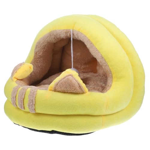 Yardwe Halbgeschlossenes Katzenbett aus Baumwolle Warmes Haustier Schlafsofa Gemütliches Nest für Kleine Haustiere Wie Meerschweinchen Hamster als Rückzugsort und Schlafplatz Yardwe Halbgeschlossenes Katzenbett aus Baumwolle Warmes Haustier Schlafsofa Gemütliches Nest für Kleine Haustiere Wie Meerschweinchen Hamster als Rückzugsort und Schlafplatz von Yardwe