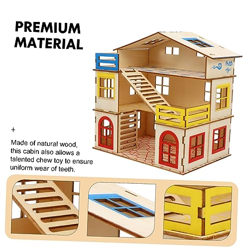 Yardwe Hamsterhaus Holz Villa mit Leiter Zweistöckiges Spiel und Versteckhaus für Zwerghamster und Kleine Haustiere Multifunktionales Kletterspielzeug und Schlafnest Einfach zu Platzieren Yardwe Hamsterhaus Holz Villa mit Leiter Zweistöckiges Spiel und Versteckhaus für Zwerghamster und Kleine Haustiere Multifunktionales Kletterspielzeug und Schlafnest Einfach zu Platzieren von Yardwe