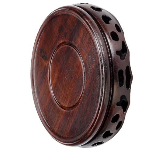 Yardwe Mini Holz Sockel Für Vasen Und Teekannen Orientalisch Geschnitzte Holzständer Stabiler Blumentopf-Halter Ca Höhe Langlebig Und Vielseitig Verwendbar von Yardwe