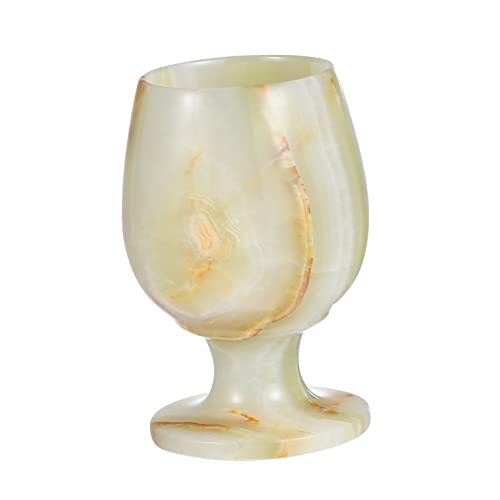 Yardwe Jade Weinglas Dekoration Weingläser Martini-becher Poliertes Weinglas Ornamente Zum Basteln Cocktailparty Bierkrug Trinkbecher Aus Glas Antikes Weinglas Kelch Natürlich Marmor von Yardwe