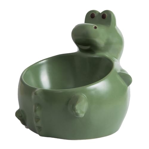 Yardwe Keramik Napf für Haustiere Erhöht mit Nackenschutz Cartoon Dinosaurier Design rutschfest für Hunde und Katzen Verhindert Verschütten Komfortables Fressen Yardwe Keramik Napf für Haustiere Erhöht mit Nackenschutz Cartoon Dinosaurier Design rutschfest für Hunde und Katzen Verhindert Verschütten Komfortables Fressen von Yardwe