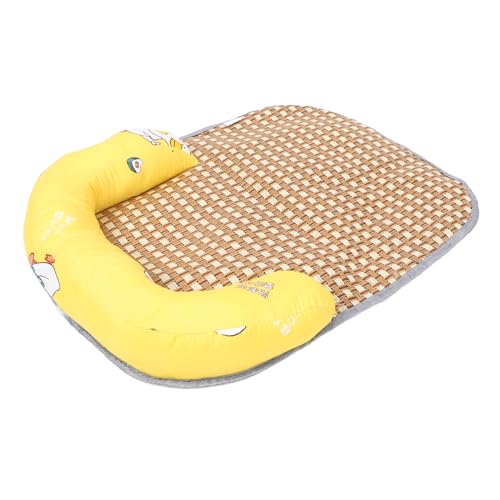 Yardwe Kühlmatte für Haustiere Komfortable Faltbare Kühlmatte aus Rattan für Katzen für Langlebig von Yardwe