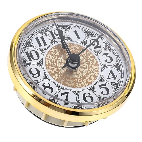 Yardwe Kunsthandwerk-Uhreneinsatz Ersatz-Uhreneinsatz Mit Uhrwerk Runder Uhreneinsatz Uhrenkopf-Einsatz DIY-Uhreneinsatz Zifferblatt Glocke Quarzuhr-Zubehör Metallmosaik Rom von Yardwe
