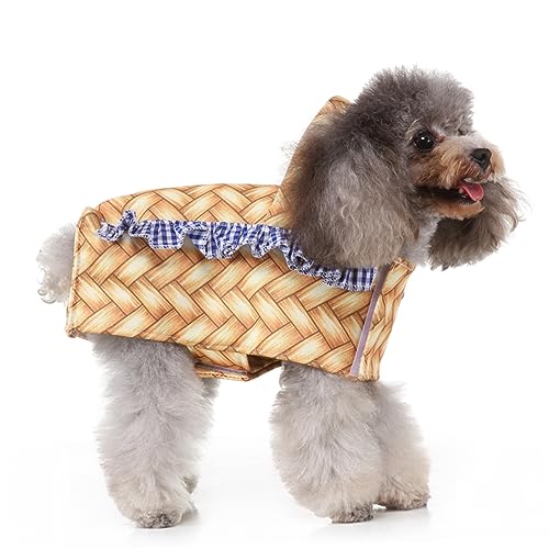 Yardwe Lustiges Hundekostüm Körbchenform Halloween Weihnachtsfest Cosplay Outfit für Kleine und Mittlere Haustiere Bequemes Leichtes Verkleidungspaket für Festliche Anlässe und von Yardwe