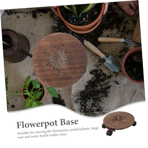 Yardwe Massiver pflanzenroller mit Feststellbaren Runder Mobiler Blumentopfständer mit Wasserauffangschale Stabiler Pflanzen für Zimmerpflanzen und Outdoor blumenkübel Yardwe Massiver pflanzenroller mit Feststellbaren Runder Mobiler Blumentopfständer mit Wasserauffangschale Stabiler Pflanzen für Zimmerpflanzen und Outdoor blumenkübel von Yardwe