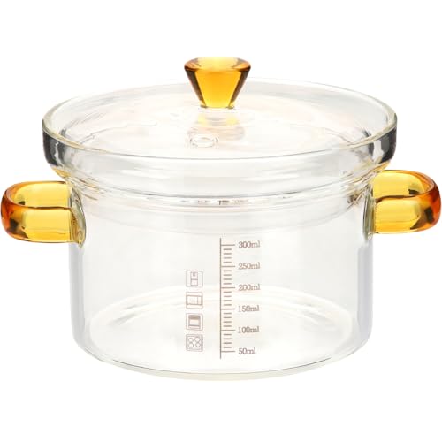 Yardwe Glas Eintopfschale Mit Deckel Transparente Suppenschüssel Für Warme Speisen Für Suppen Gedämpfte Eier Und Mehr Praktische Und Elegante Küchenlösung von Yardwe