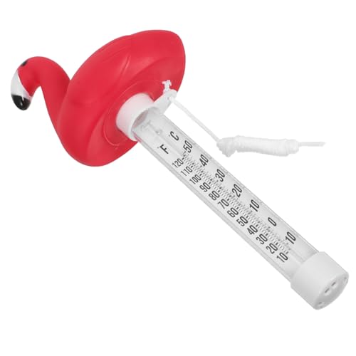 Yardwe Poolthermometer Lustiger Schwimmender Flamingo Streich Wasserthermometer Teichthermometer Pooltemperaturthermometer Schwimmendes Flamingo Poolthermometer Schwimmend Leicht von Yardwe
