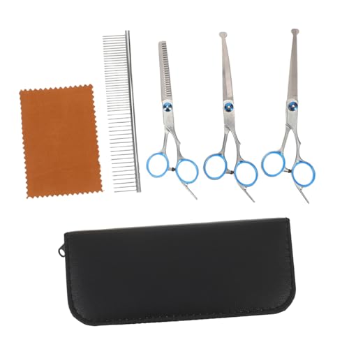 Yardwe Professionelles Haustier-grooming-scheren Langlebiger Zinklegierung mit Gebogenen und Geraden Scheren Ergonomisches Design Präzises Trimmen für Hunde und Katzen Inklusive von Yardwe