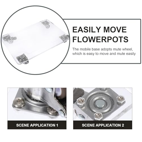 Yardwe Quadratischer Transparenter Acryl blumentopf untersetzer mit Verschiebbares Pflanzkübel transportbrett Langlebig Kratzfest Leicht zu Reinigen Robust für Innen Außenbereich Yardwe Quadratischer Transparenter Acryl blumentopf untersetzer mit Verschiebbares Pflanzkübel transportbrett Langlebig Kratzfest Leicht zu Reinigen Robust für Innen Außenbereich von Yardwe