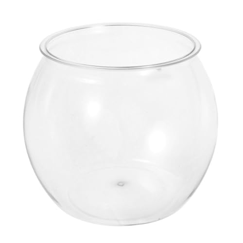 Yardwe Runder Aquarium Tank Transparentes Aquarium für Schreibtisch für Kleine Fische und Schildkröten Unzerbrechliches Design für Stilvolle Wohn oder Bürodeko von Yardwe