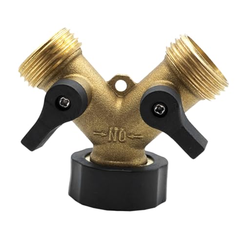 Yardwe Schwerer Y Verteiler Gartenschlauch Wege Kugelhahn Wasserhahnanschluss Id Spigot Splitter mit Unabhängigen Ventilen Wasserdichter Schlauchanschluss für Gartenbewässerung und von Yardwe