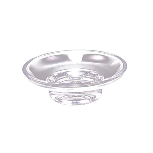 Runde Seifenschale Aus Glas Transparent Mit Rutschfestem Design Für Badezimmer, Dusche, Zuhause Und Outdoor (11X11X3.5 cm) von Yardwe