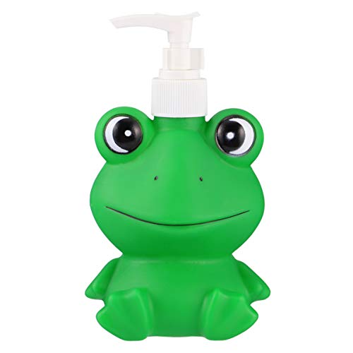 Yardwe Seifenspender Schaumseifenspender wiederbefüllbar Frosch Form Reiseflasche Spülmittelspender mit Pumpkopf für Küche Bad Kosmetik Shampoo Spülung Cremes Flüssigkeit 300ML von Yardwe